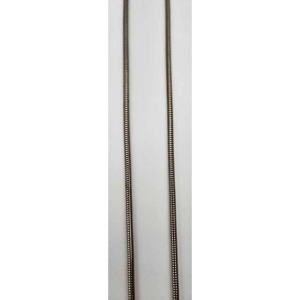 Silver Tone Snake Chain Necklace Unisex Long Minimalist Jewelry‎